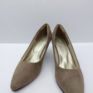 婦人用パンプス　ゴールド色